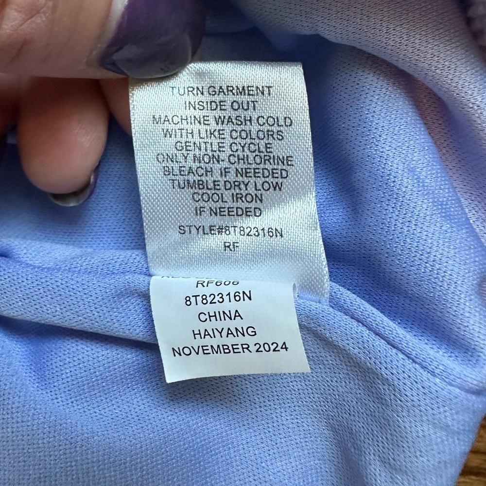 Nordstrom Girls Purple Crochet Sleeveless Summer Dress - size 8/10 - Picture 6 of 7